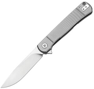 Dreamtech Framelock Gray Titanium D2 Steel Blade