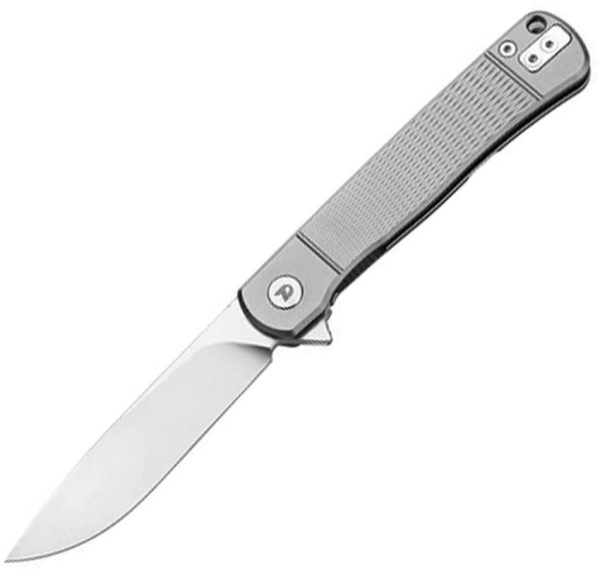Dreamtech Framelock Gray Titanium D2 Steel Blade