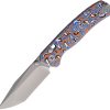 Dreamtech Axis Lock Blue Orange Micarta Tanto Knife