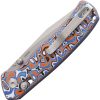 Dreamtech Axis Lock Blue Orange Micarta Tanto Knife