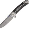 Dreamtech Framelock Dam Ti/CF Damascus Folding Knife Gray Titanium