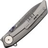 Dreamtech Framelock Dam Ti/CF Damascus Folding Knife Gray Titanium