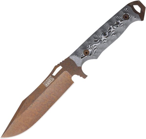DW16548.jpg Dawson Knives Marauder Fixed Blade - White/Black G10