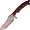 Dawson Knives Woodsman Fixed Blade - Black/Red Upswept
