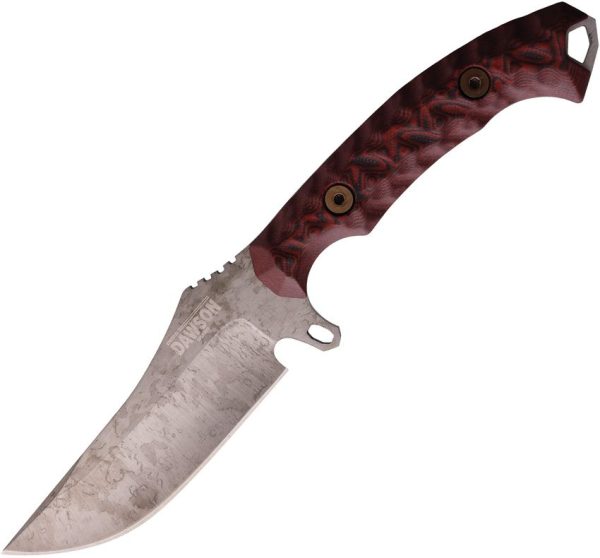 Dawson Knives Woodsman Fixed Blade - Black/Red Upswept