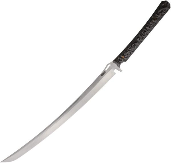 Dawson Knives Many Waters Sword 19in - Black/Gray ProTech Tanto