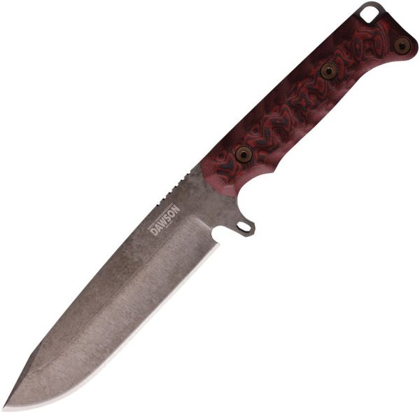 Dawson Knives Valor Fixed Blade CPM MagnaCut 5.5" Black/Red