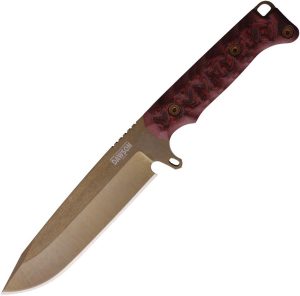 DW41584.jpg Dawson Knives Valor Fixed Blade CPM MagnaCut Black/Red G10