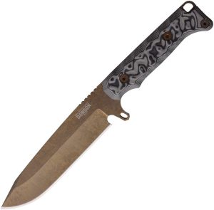 Dawson Knives Valor Fixed Blade CPM MagnaCut 5.5" Black Gray