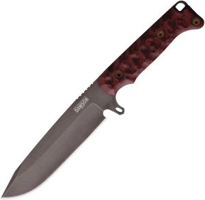 Dawson Knives Valor Fixed Blade CPM MagnaCut 5.5" Black/Red