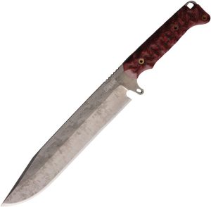 DW41782.jpg Dawson Knives Holdout Bowie Fixed Blade CPM MagnaCut Black Red