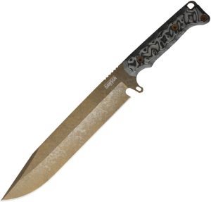 DW41843.jpg Dawson Knives Holdout Bowie Fixed Blade Gray Black G10