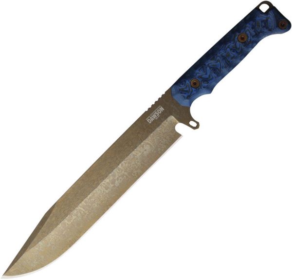 Dawson Knives Holdout Bowie Blue Black G10 Fixed Blade