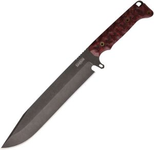 DW41867.jpg Dawson Knives Holdout Bowie CPM MagnaCut Fixed Blade Red/Black