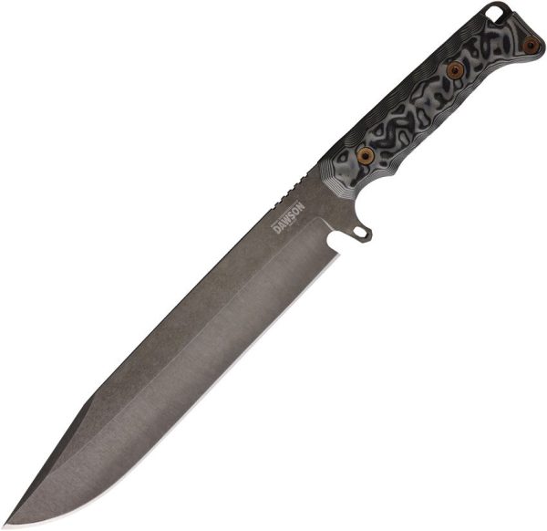 Dawson Knives Holdout Bowie Fixed Blade CPM MagnaCut Black Gray