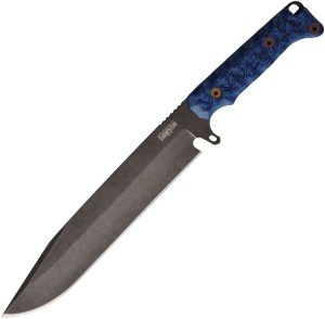 DW41898.jpg Dawson Knives Holdout Bowie Fixed Blade CPM MagnaCut Black Blue