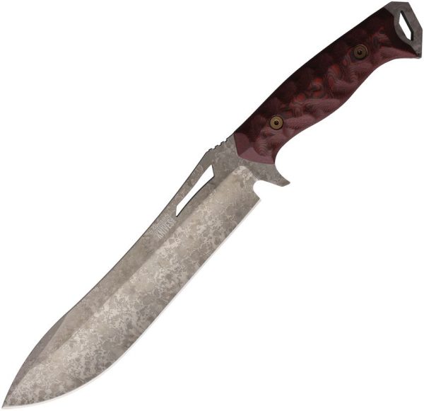 DW47490.jpg Dawson Knives Archangel Fixed Blade CPM MagnaCut 8.5" Black Red