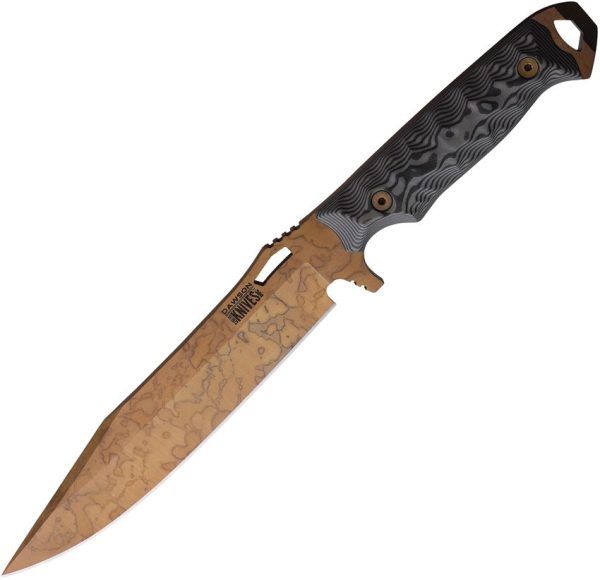 Dawson Knives Marauder XL Fixed Blade - Black/Gray G10