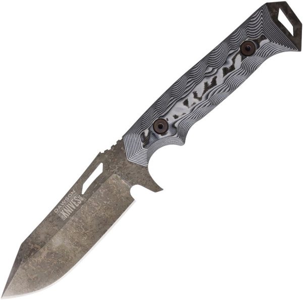 Dawson Knives Shepherd Fixed Blade - Black/White G10