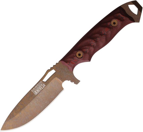 Dawson Knives Nomad Fixed Blade - Black/Red G10