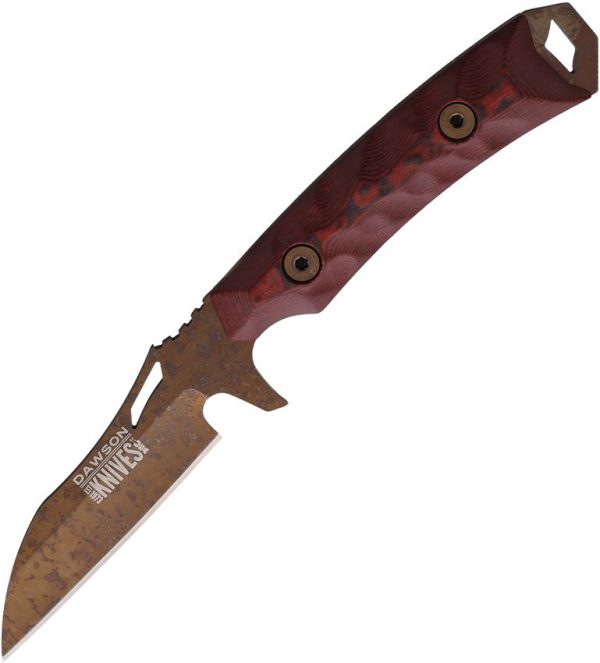 Dawson Knives Revelation Fixed Blade - Black Red G10