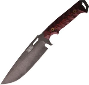 Dawson Knives Summit Fixed Blade CPM MagnaCut Red Black G10