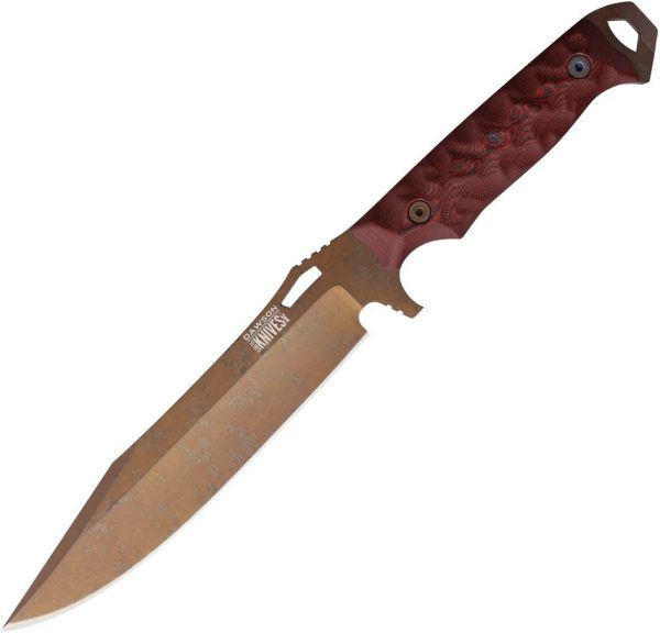 DW83625.jpg Dawson Knives Marauder XL Fixed Blade - Red/Black G10