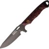 Dawson Knives Outcast Fixed Blade - Black/Red G10