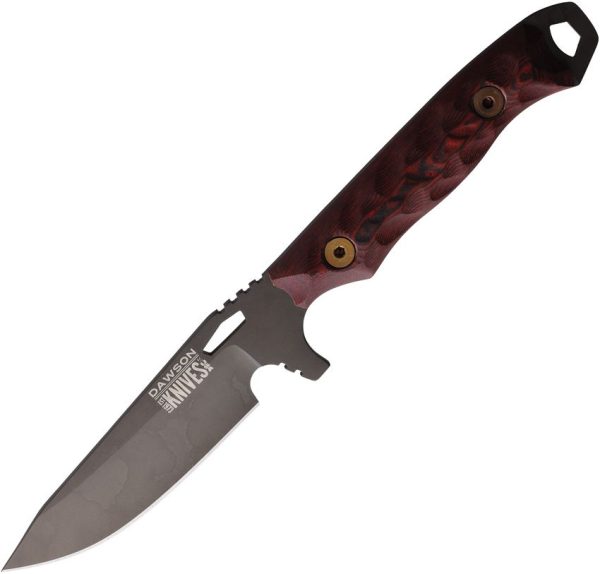 Dawson Knives Outcast Fixed Blade - Black/Red G10