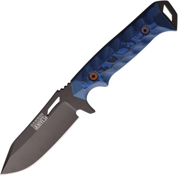 Dawson Knives Shepherd Fixed Blade CPM MagnaCut Black Blue