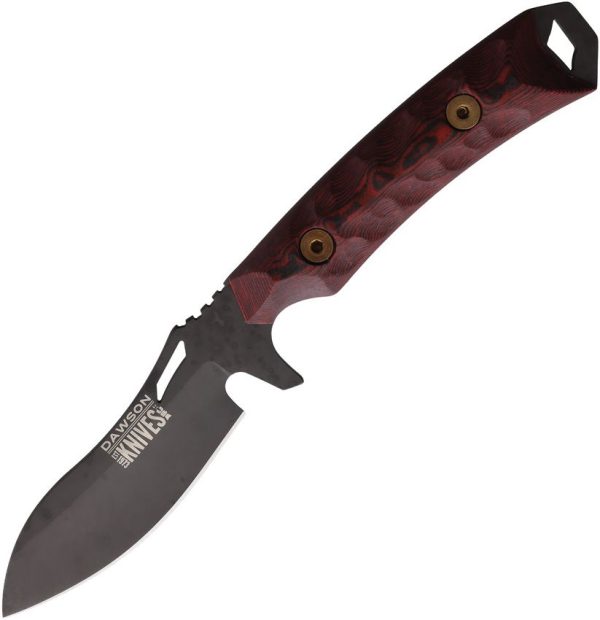 Dawson Knives Harvester Fixed Blade CPM MagnaCut Black Red