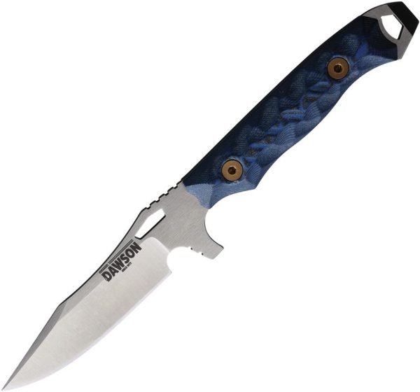 Dawson Knives Smuggler Fixed Blade CPM MagnaCut Black Blue G10