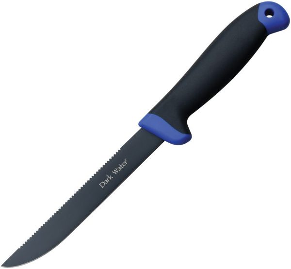 Dark Water Fillet Fixed Blade - Blue Gray Handle