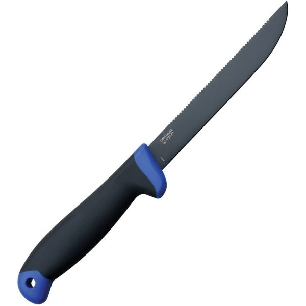 Dark Water Fillet Fixed Blade - Blue Gray Handle