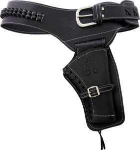 Denix Large Single Draw Holster - Black Leather