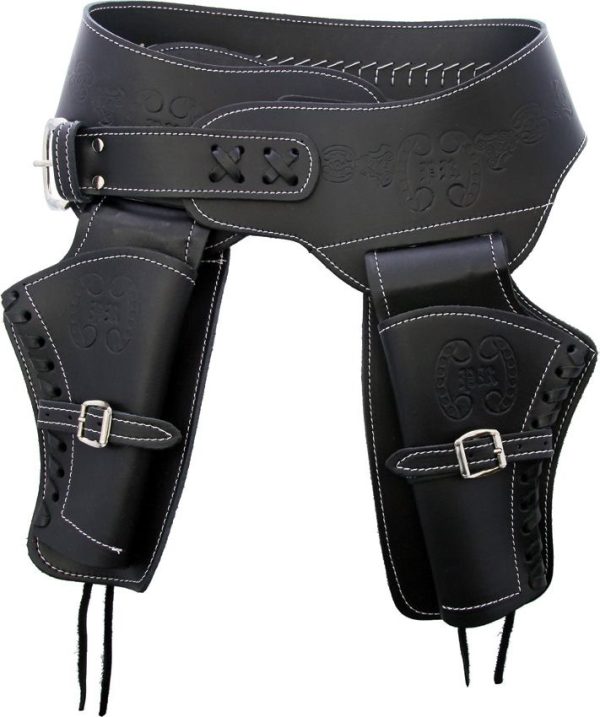 Denix Sm Double Draw Holster Black Leather Spain Made