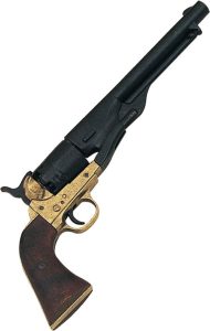 DX1007L.jpg Denix Colt Navy Revolver Replica Antique Brass Blued Display
