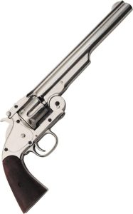 Denix Model 1869 45 Caliber Replica Revolver Nickel Display
