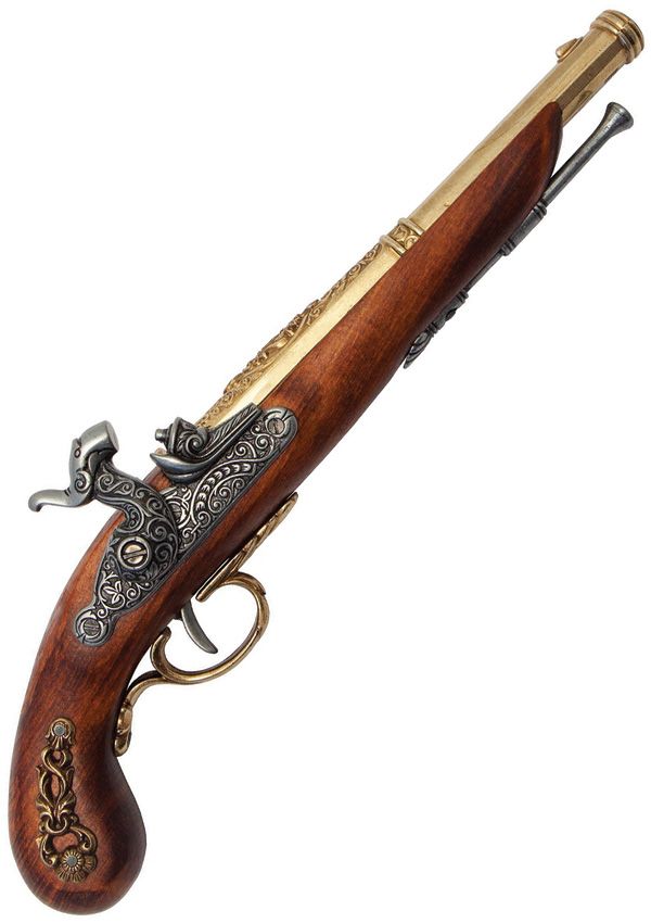 DX1014L.jpg Denix 1872 French Percussion Pistol - Brass Finish