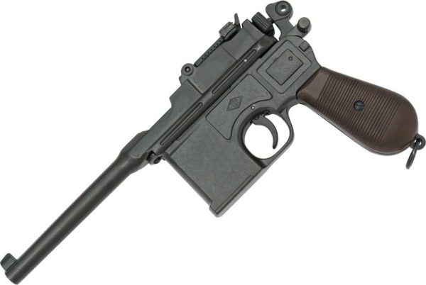 Denix 1896 Automatic Broom Handle Pistol Replica Brown Delrin