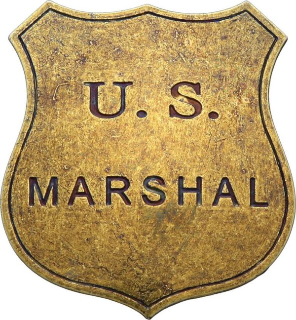 Denix US Marshal Badge Replica - Brass Finish