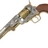 Denix Civil War 1851 Navy Revolver Replica Antique Nickel Silver
