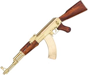 DX1086L.jpg Denix Replica Russian Assault Rifle 34" Brown Wood Replica