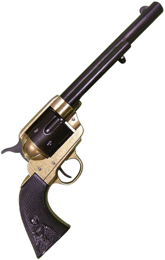 Denix Peacemaker Revolver Black Brass Finish Replica