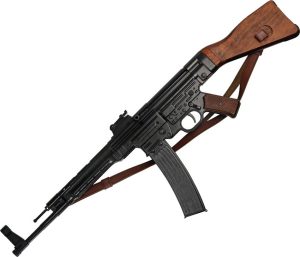 DX1125C.jpg Denix STG 44 Replica Assault Rifle Black Metal Wood Sling