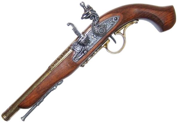 DX1129L.jpg Denix 18th Century Flintlock Pistol Left - Brass