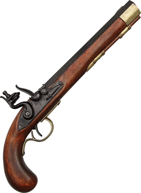 Denix Kentucky Flintlock Pistol Rosewood Antique