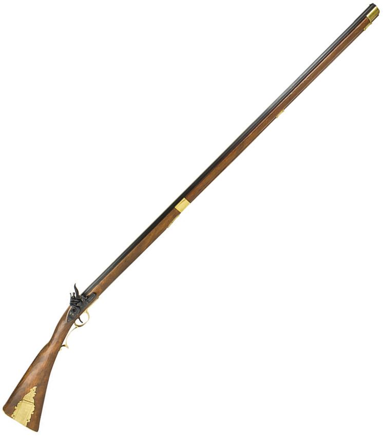 Denix Kentucky Long Rifle Replica 59" Non-Firing Wood Stock Brass