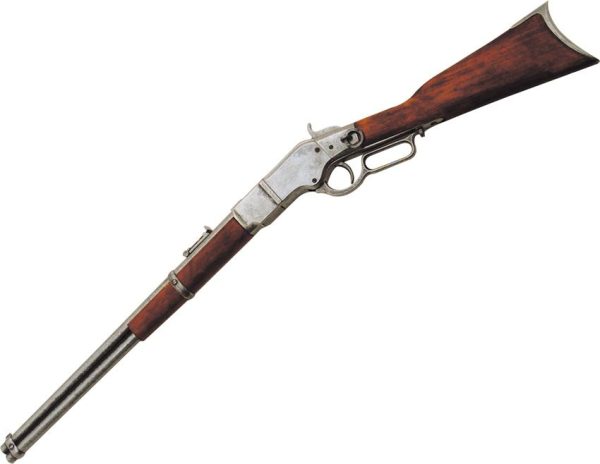 DX1140G.jpg Denix Model 1866 Western Rifle Replica Nickel Octagonal Barrel
