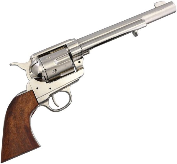 Denix Cavalry Model 1873 Nickel Revolver Replica